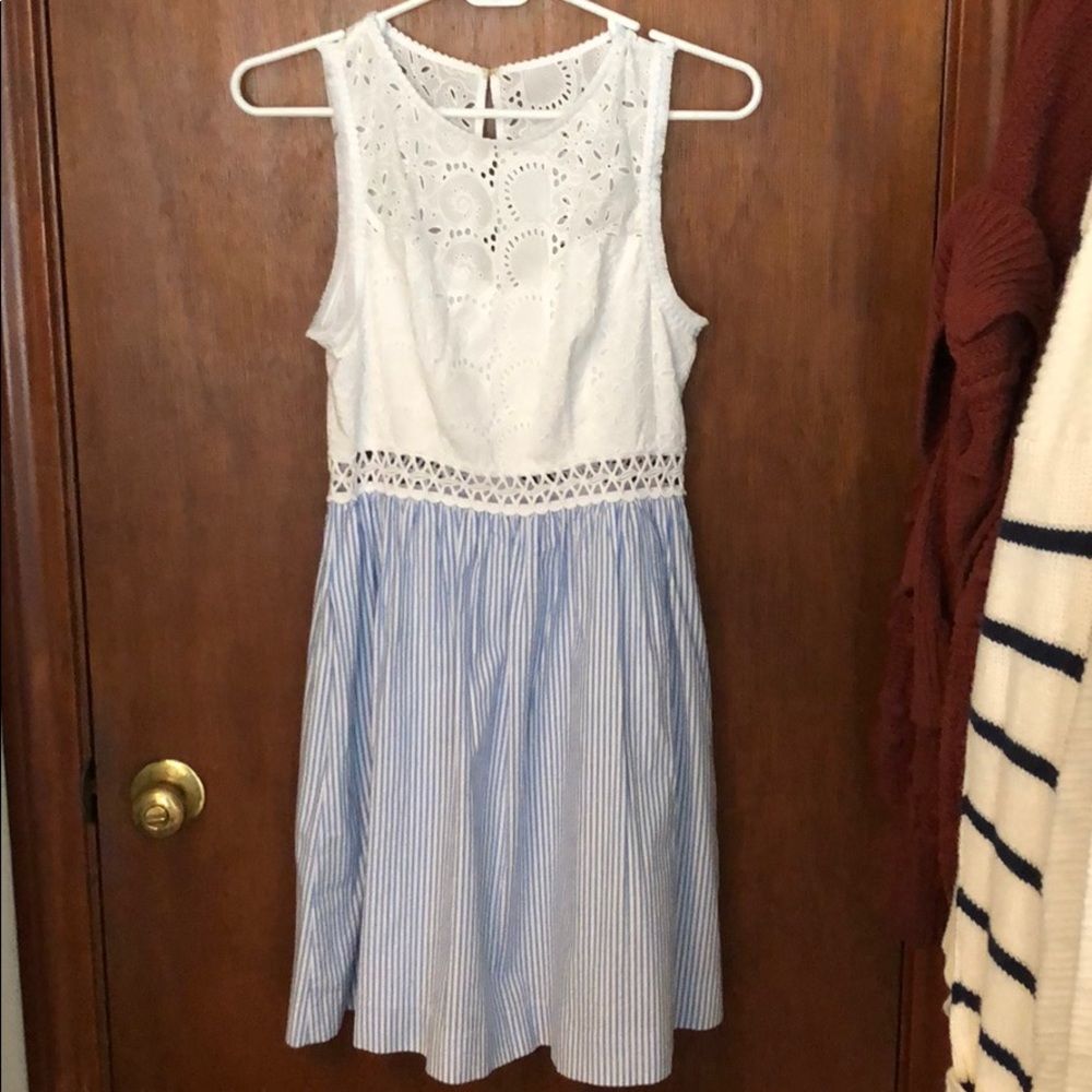 Lily Pulitzer lace & seersucker dress